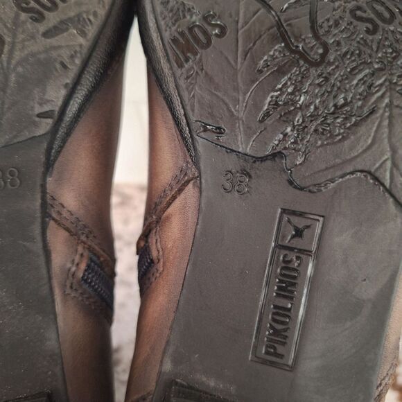 Pikolinos Ankle Boots Womens 38 Brown Gray Round Toe Zip Casual Comfort Leather - Picture 11 of 12
